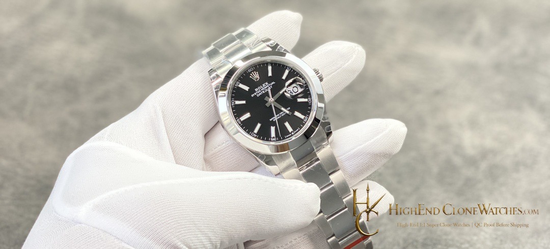 Rolex Datejust M126300-0011 angled dial view super clone watch