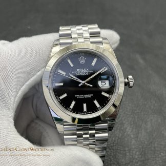 Rolex Datejust 126300-0012 angled dial view super clone watch