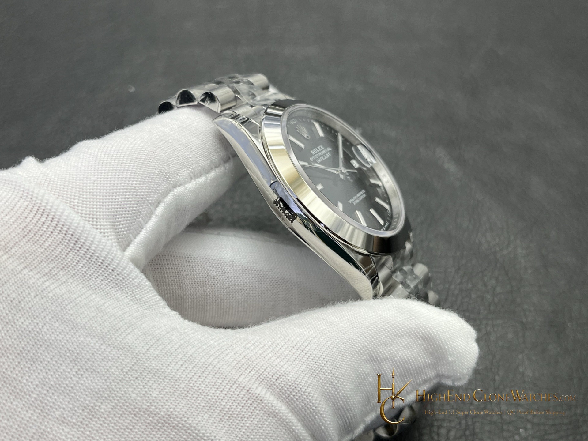 Rolex Datejust 126300-0012 side case profile super clone watch