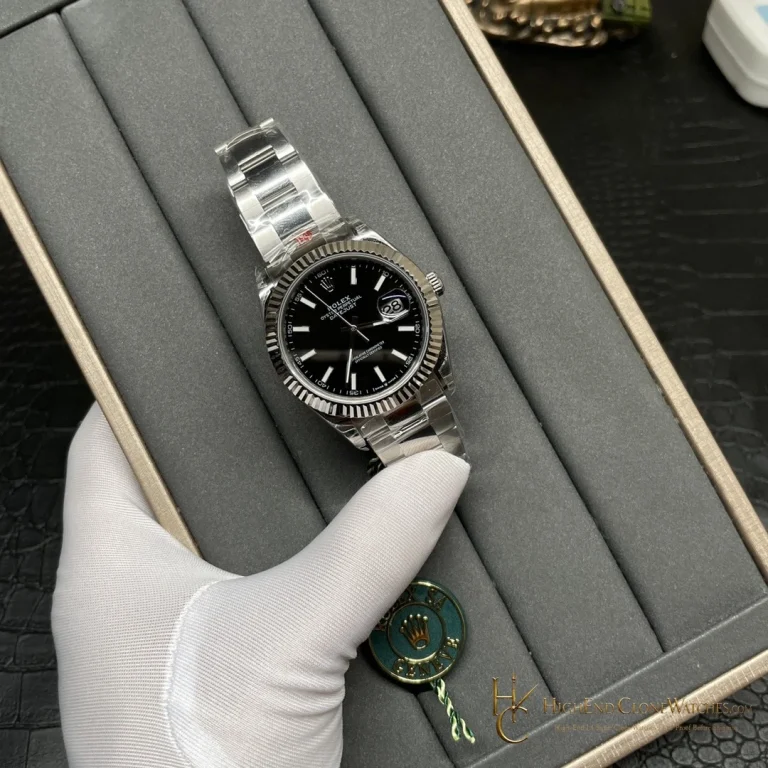 Rolex Datejust 126334-0017 angled dial view super clone watch