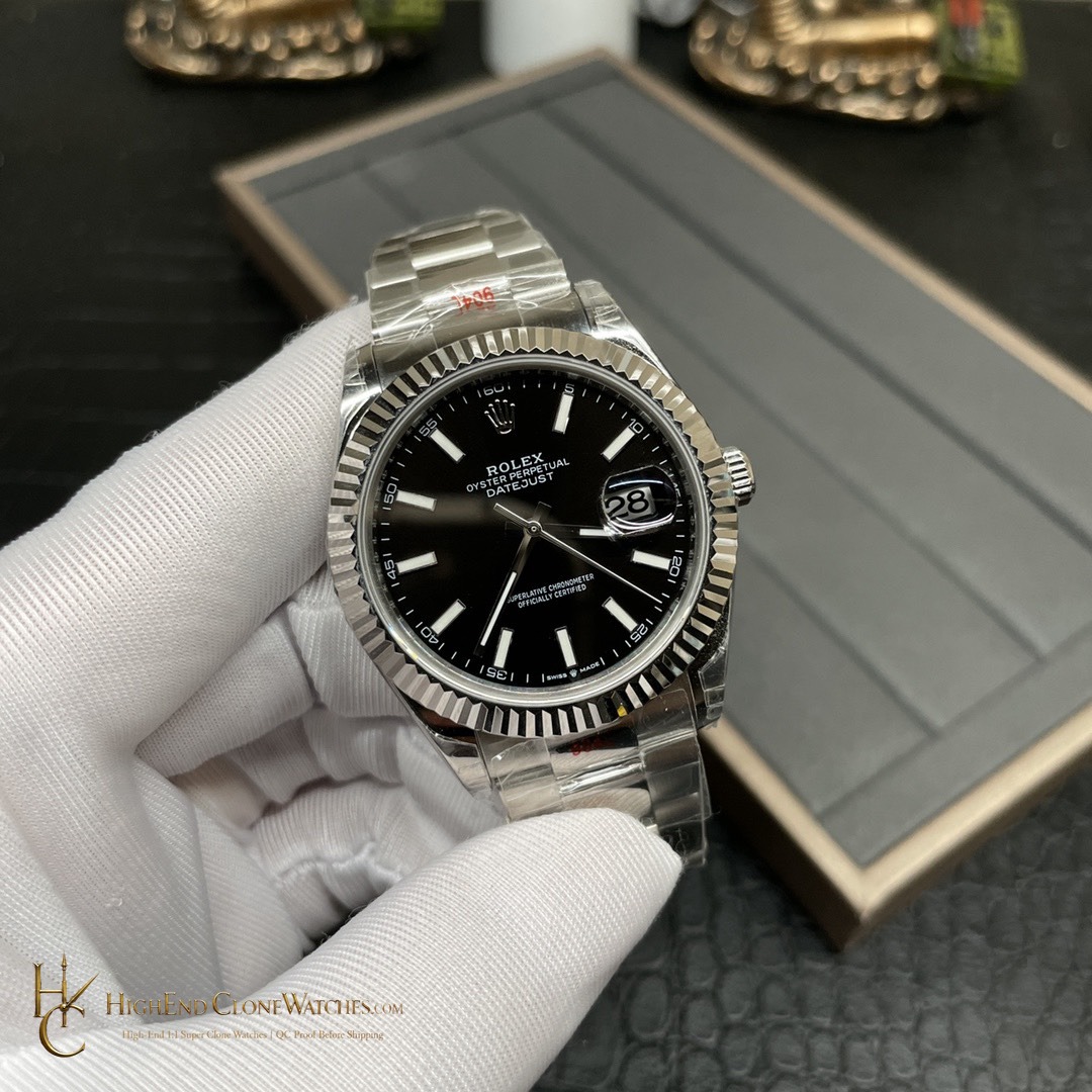 Rolex Datejust 126334-0017 dial and marker detail super clone watch