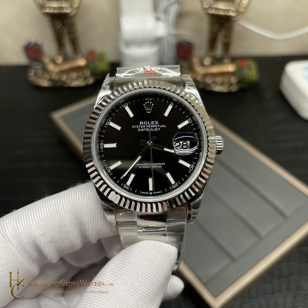 Rolex Datejust 126334-0017 bezel detail super clone watch
