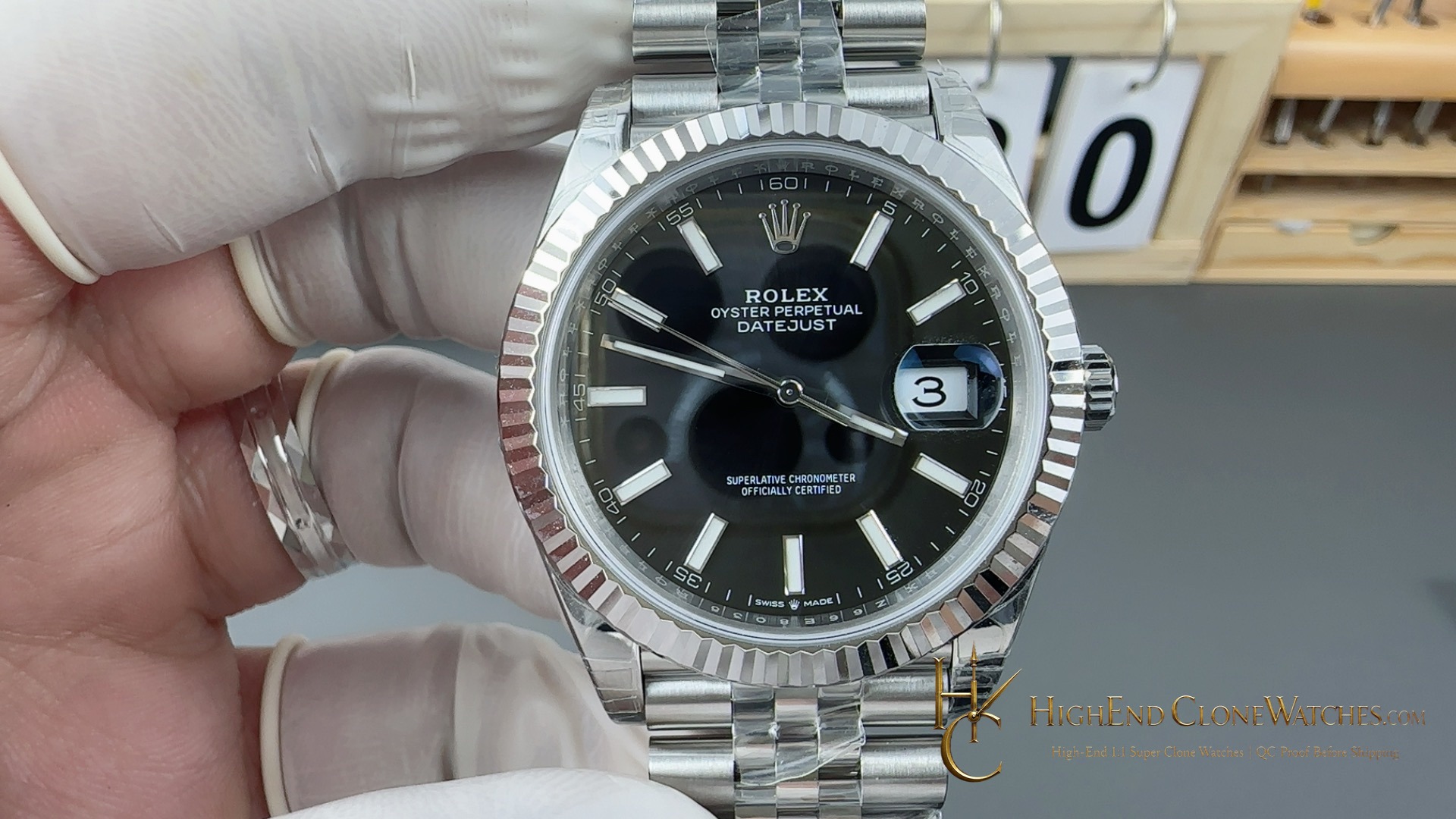Rolex Datejust 126334 front view super clone watch