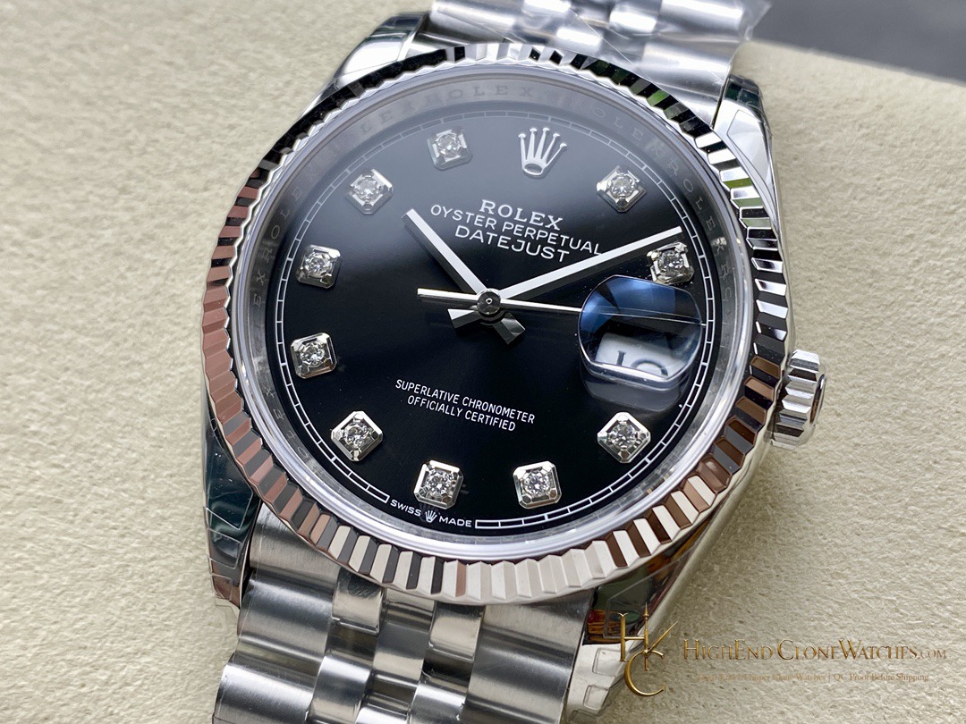 Rolex Datejust M126234-0027 dial and marker detail super clone watch