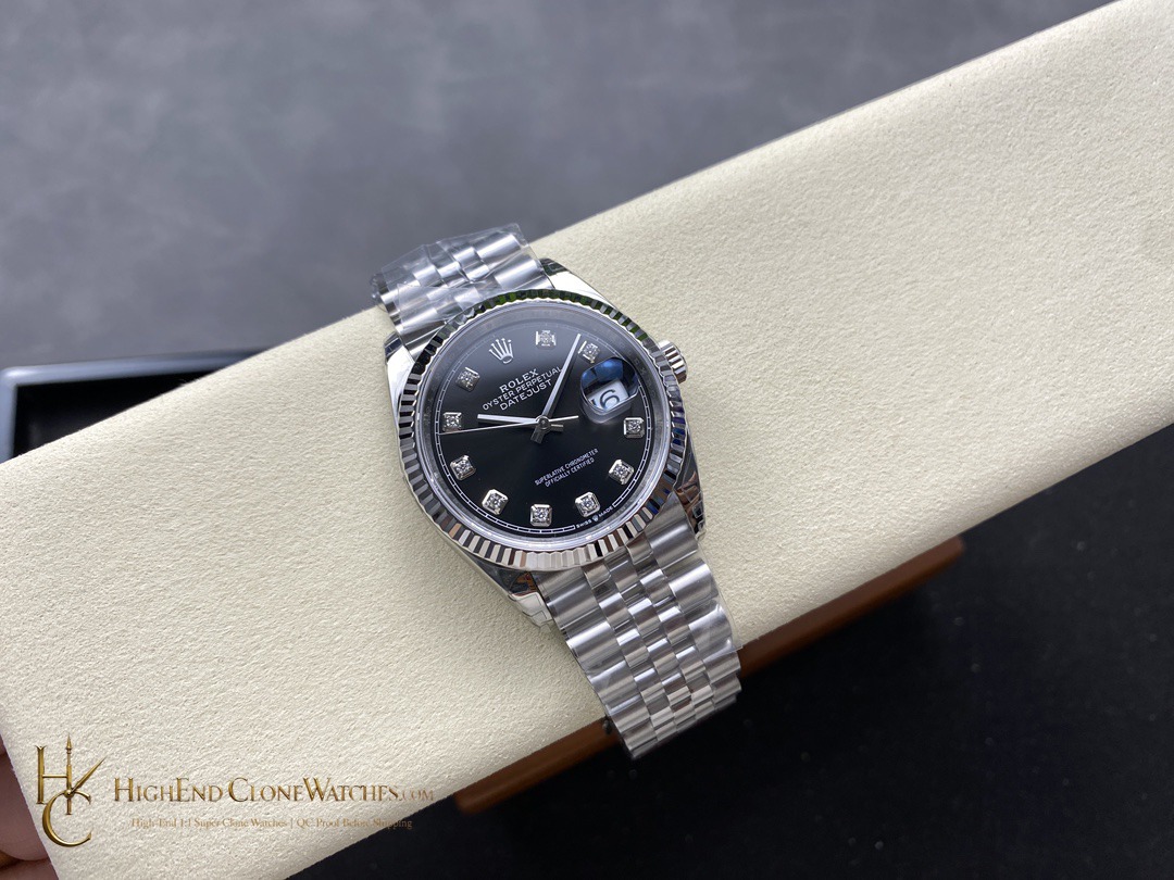 Rolex Datejust M126234-0027 bezel detail super clone watch