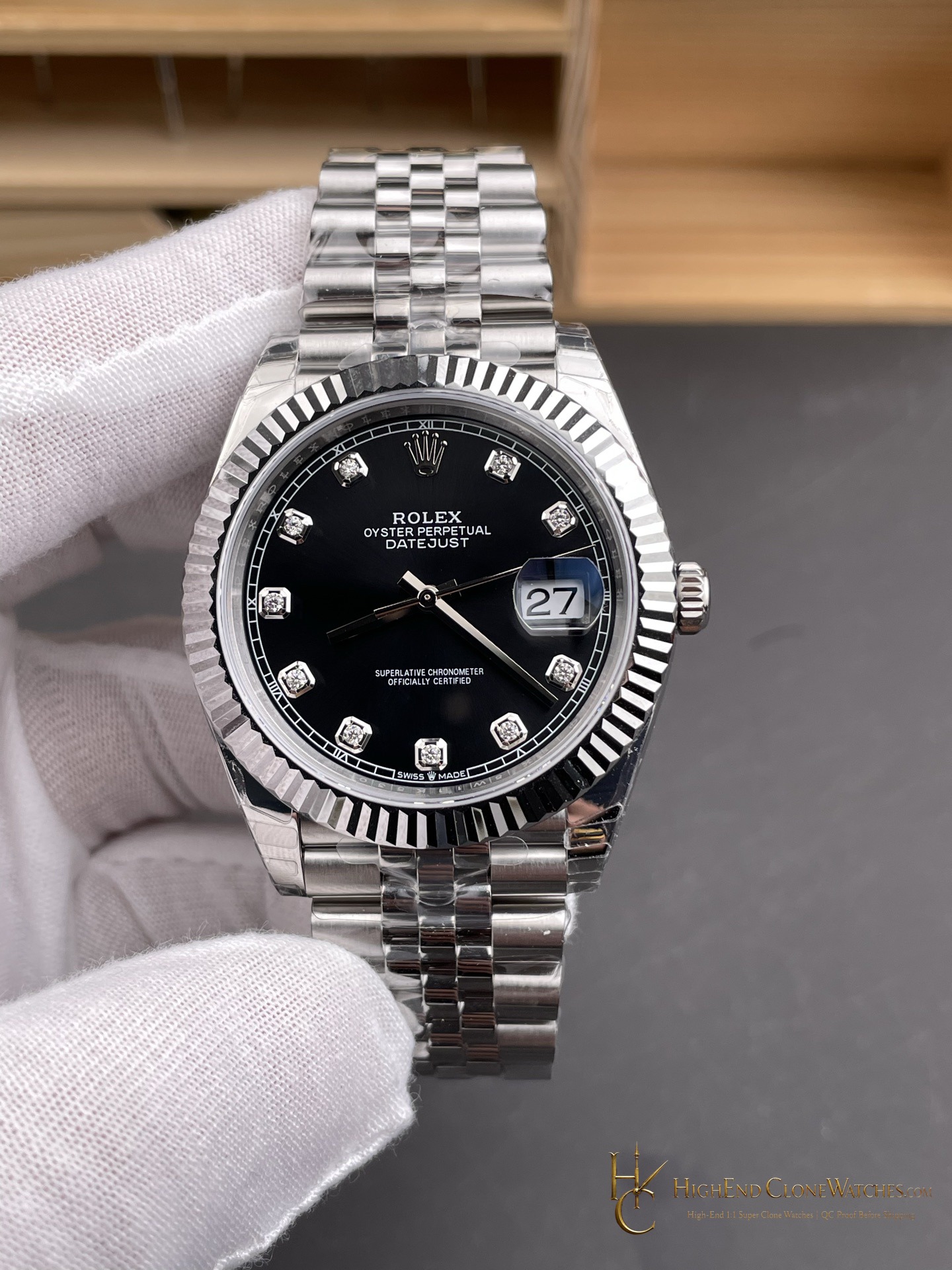 Rolex Datejust 126334-0012 front view super clone watch