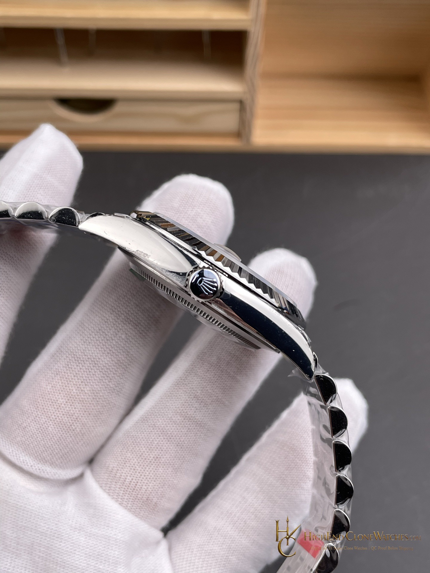 Rolex Datejust 126334-0012 bezel detail super clone watch