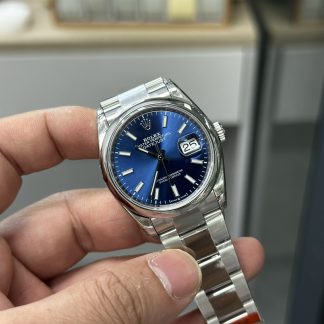 Rolex m126200-0006 DateJust 36 angled dial view super clone watch