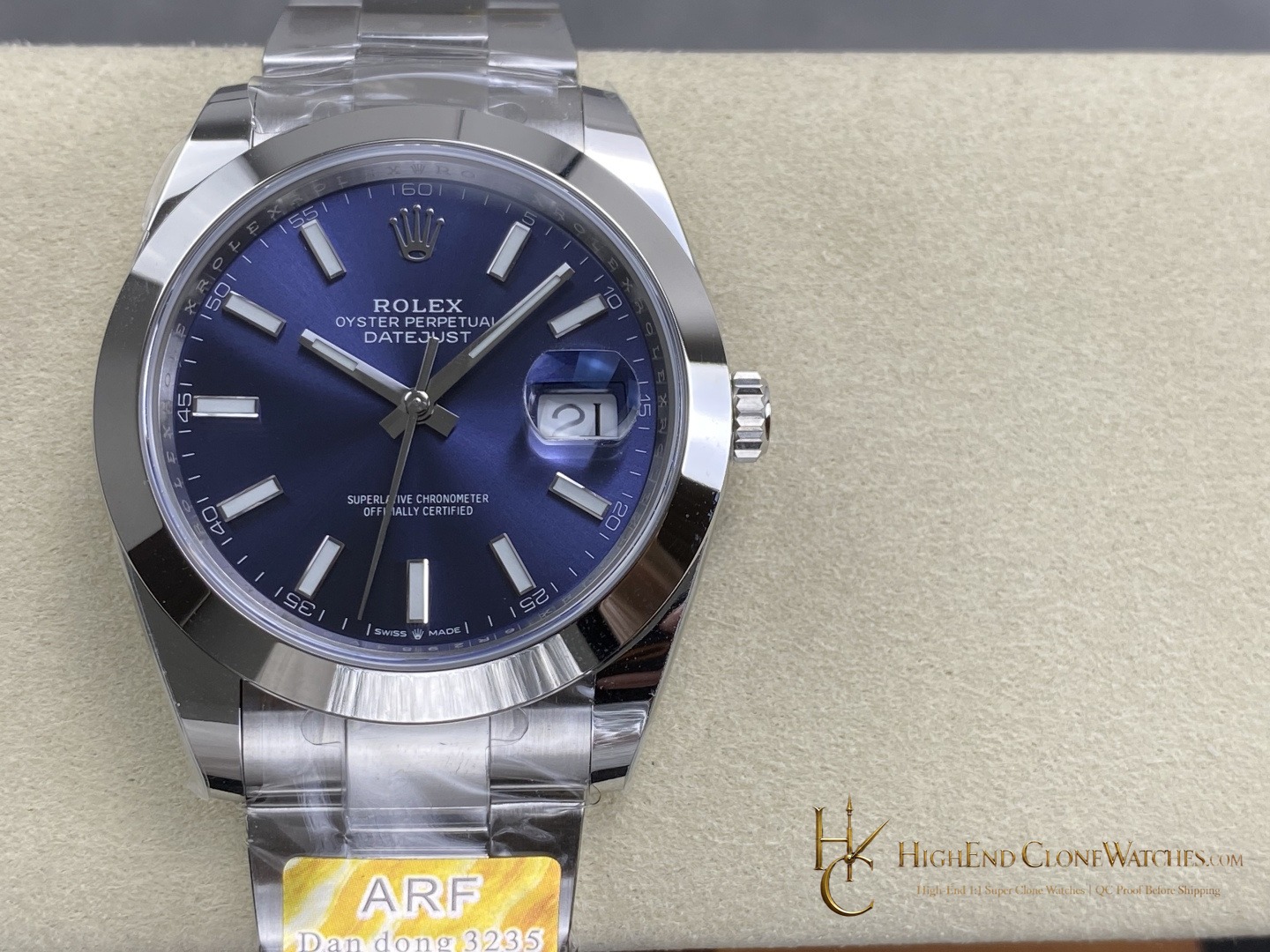 Rolex Datejust 126300 front view super clone watch