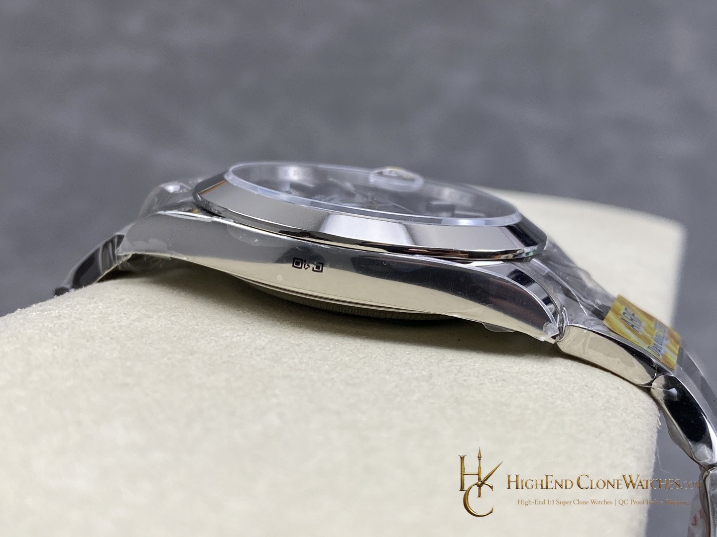 Rolex Datejust 126300 crown and case detail super clone watch
