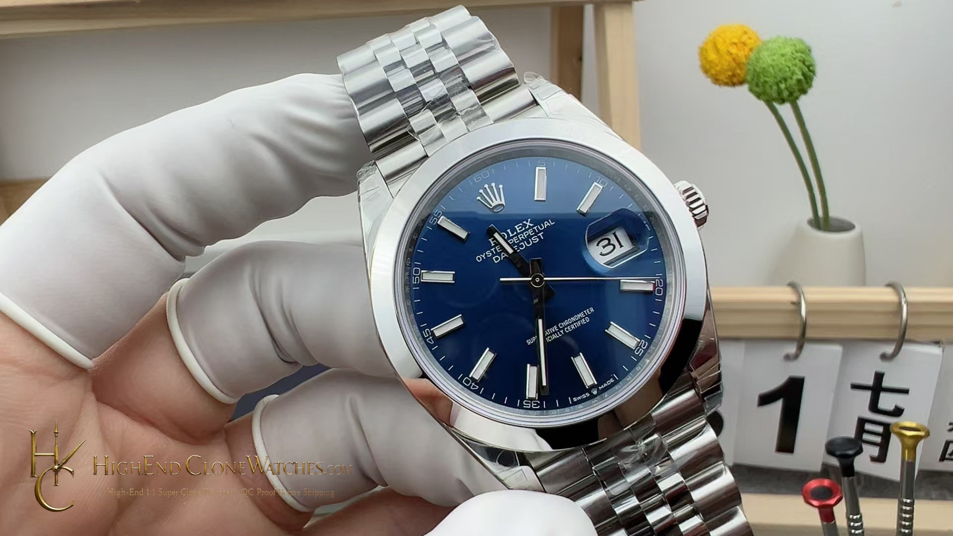 Rolex Datejust M126300-0002 front view super clone watch