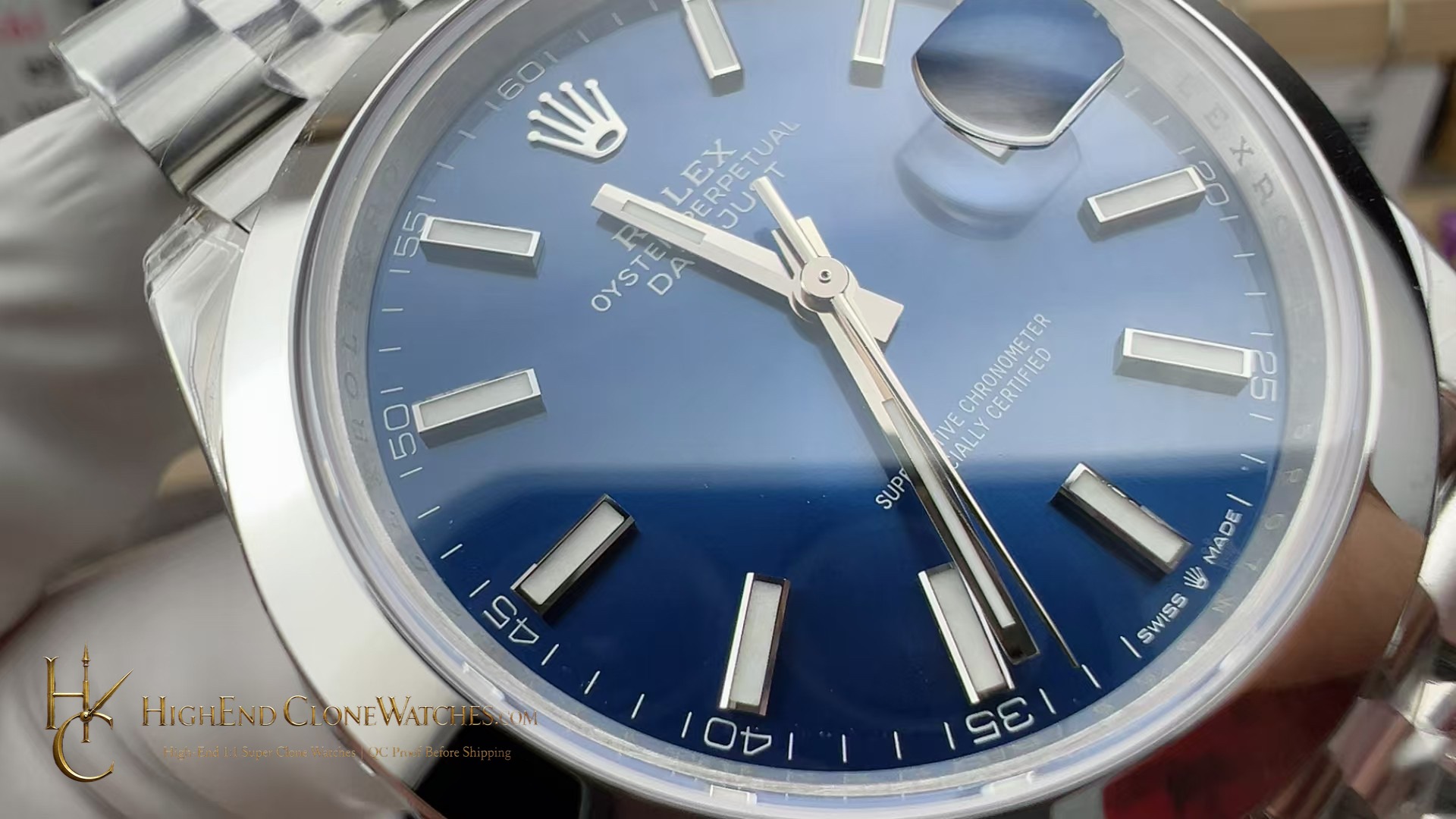 Rolex Datejust M126300-0002 dial and marker detail super clone watch