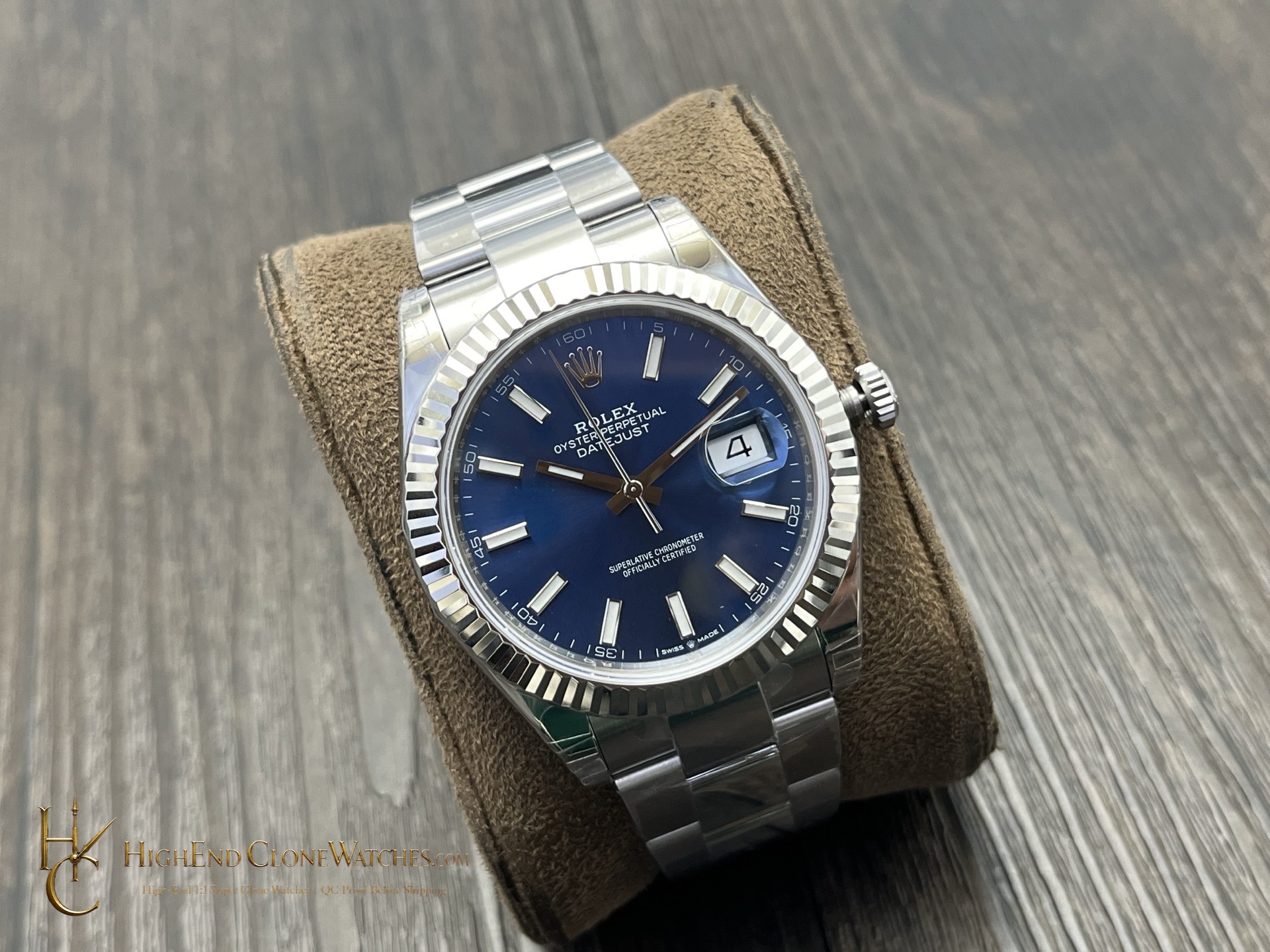 Rolex Datejust 126334-0001 angled dial view super clone watch
