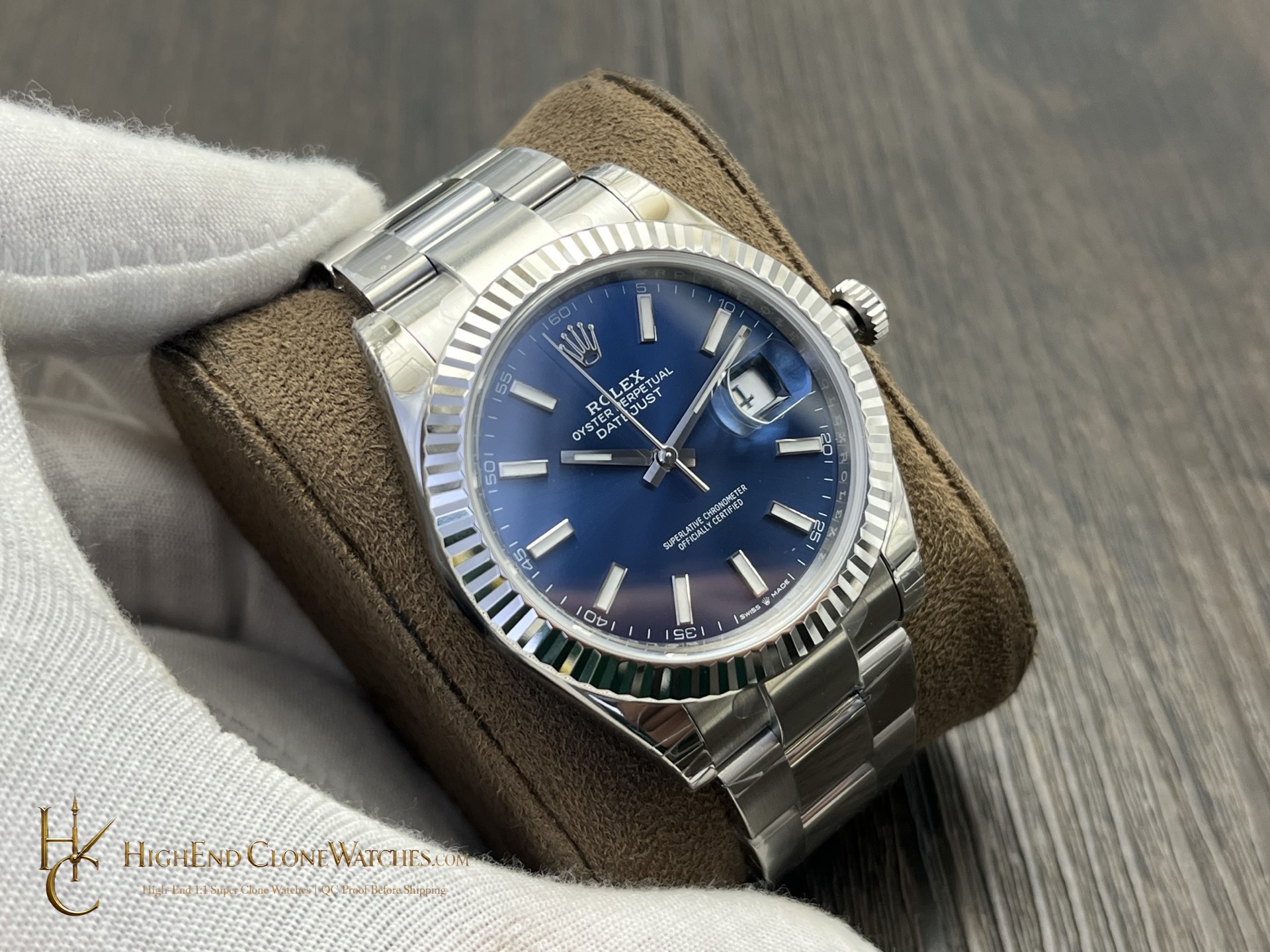 Rolex Datejust 126334-0001 bezel detail super clone watch