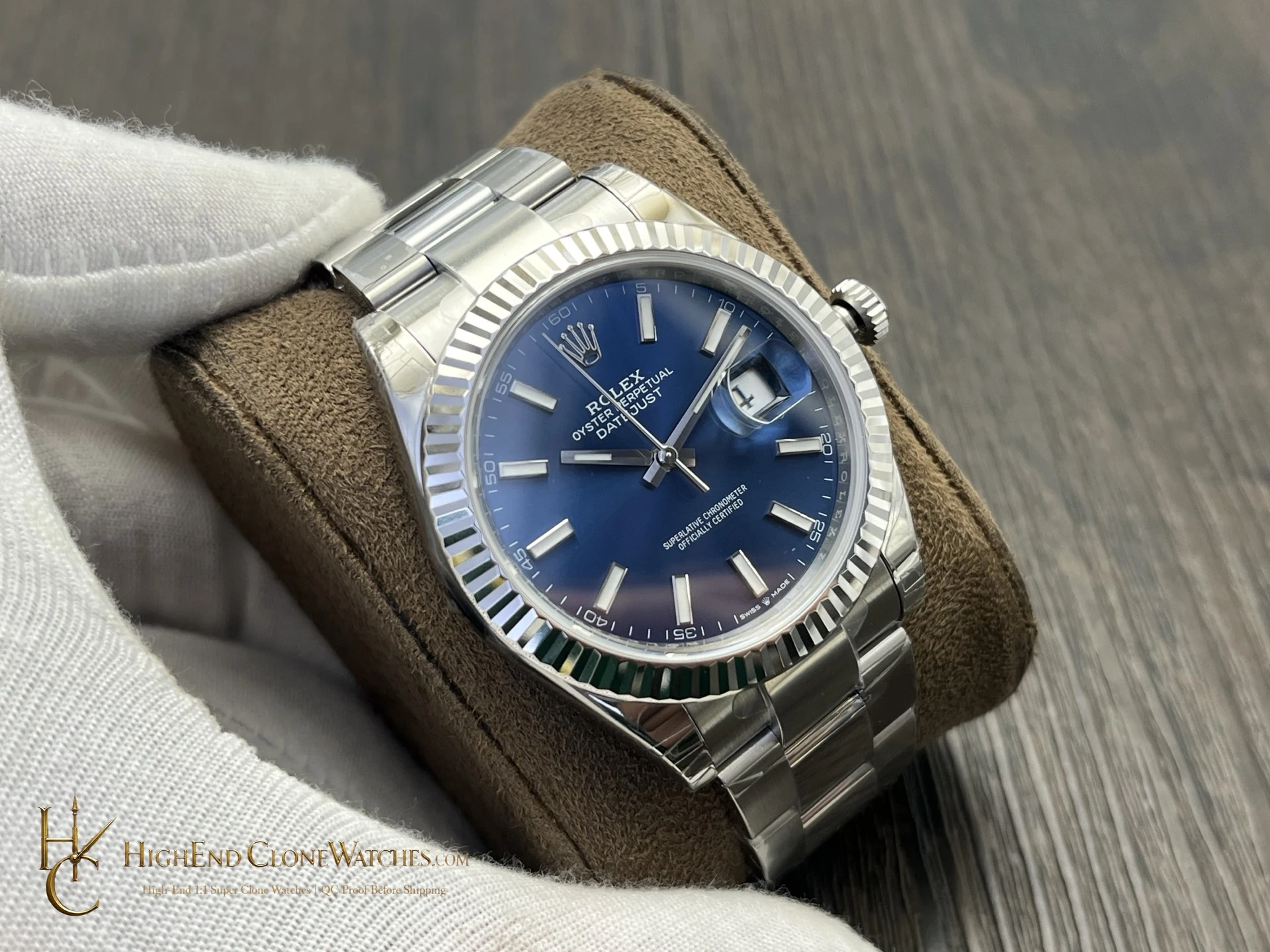 Rolex Datejust 126334-0001 bezel detail super clone watch