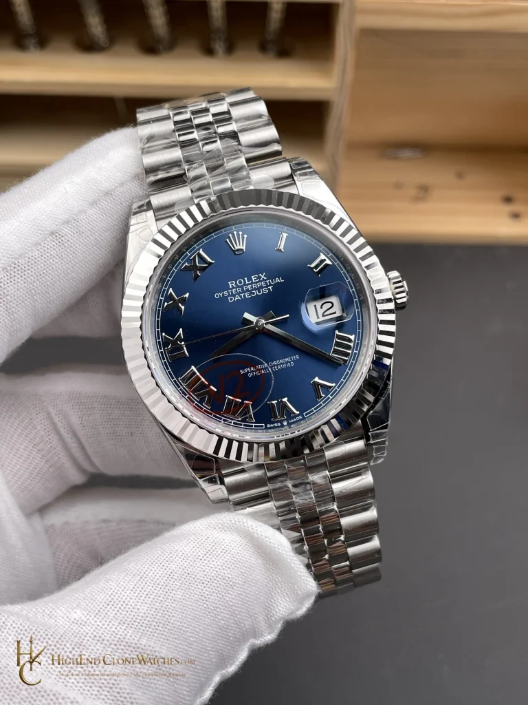 Rolex Datejust 126334 angled dial view super clone watch
