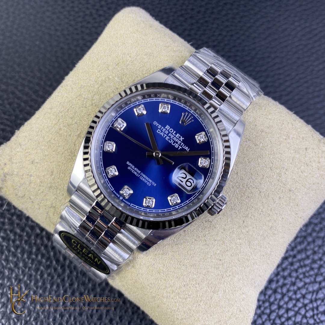 Rolex Datejust M126234 0037 dial and marker detail super clone watch