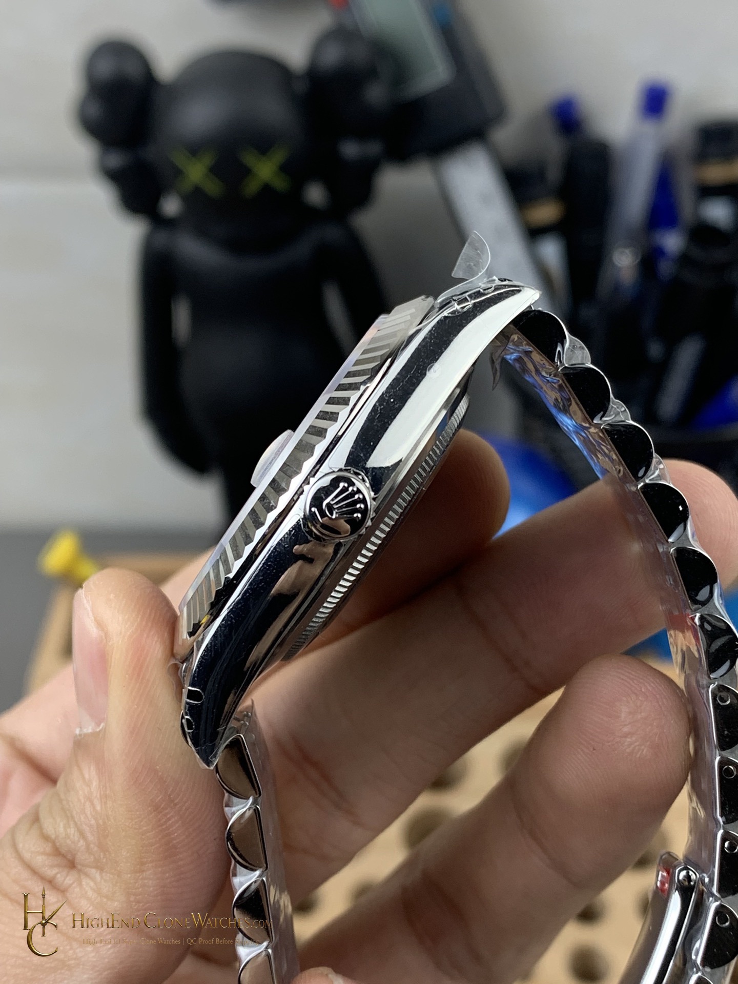Rolex Datejust M126334 bezel detail super clone watch