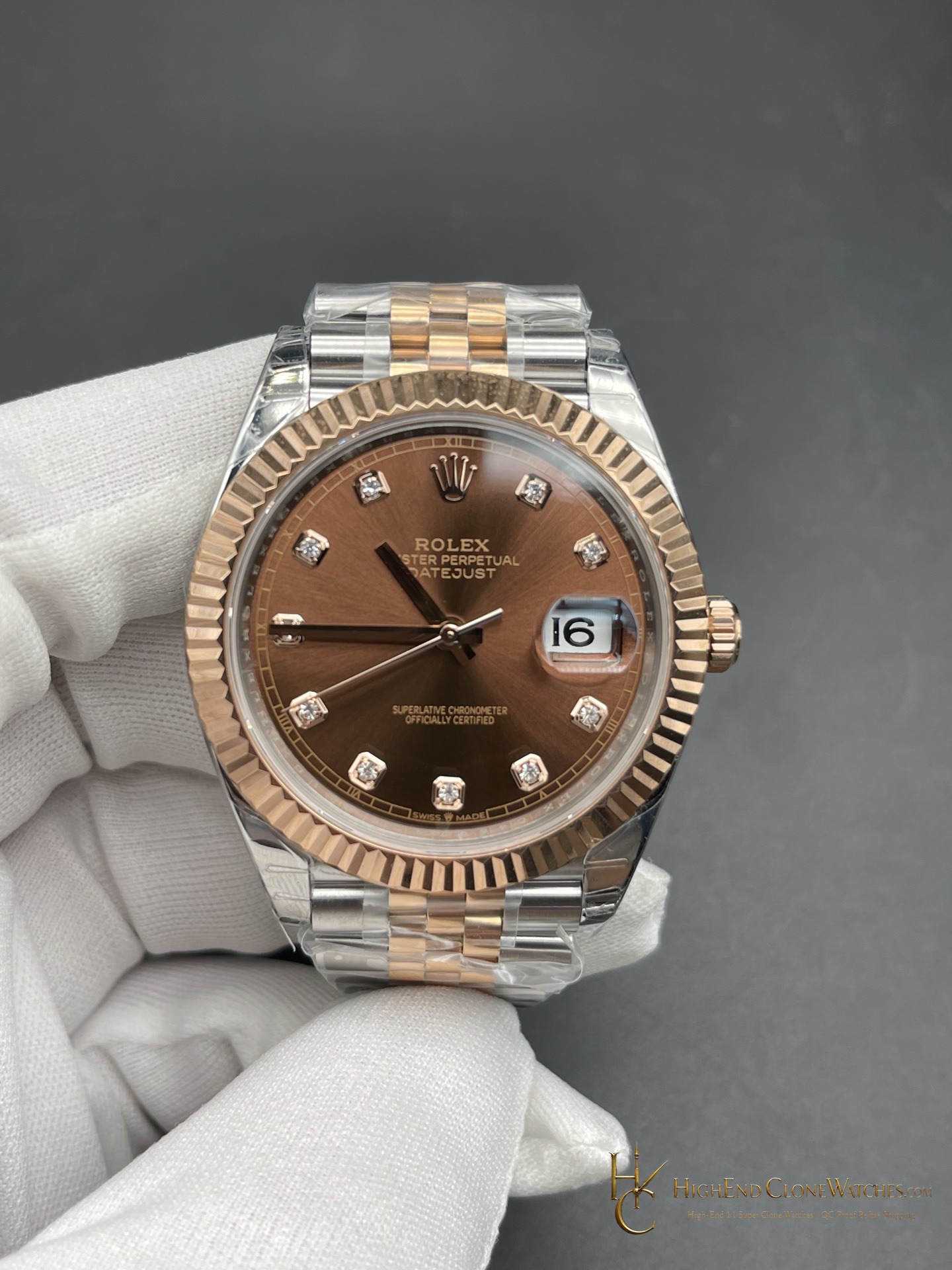Rolex Datejust M126331-0004 front view super clone watch