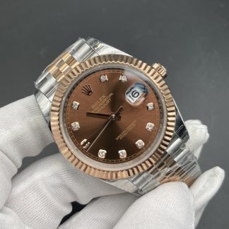 Rolex Datejust M126331-0004 angled dial view super clone watch