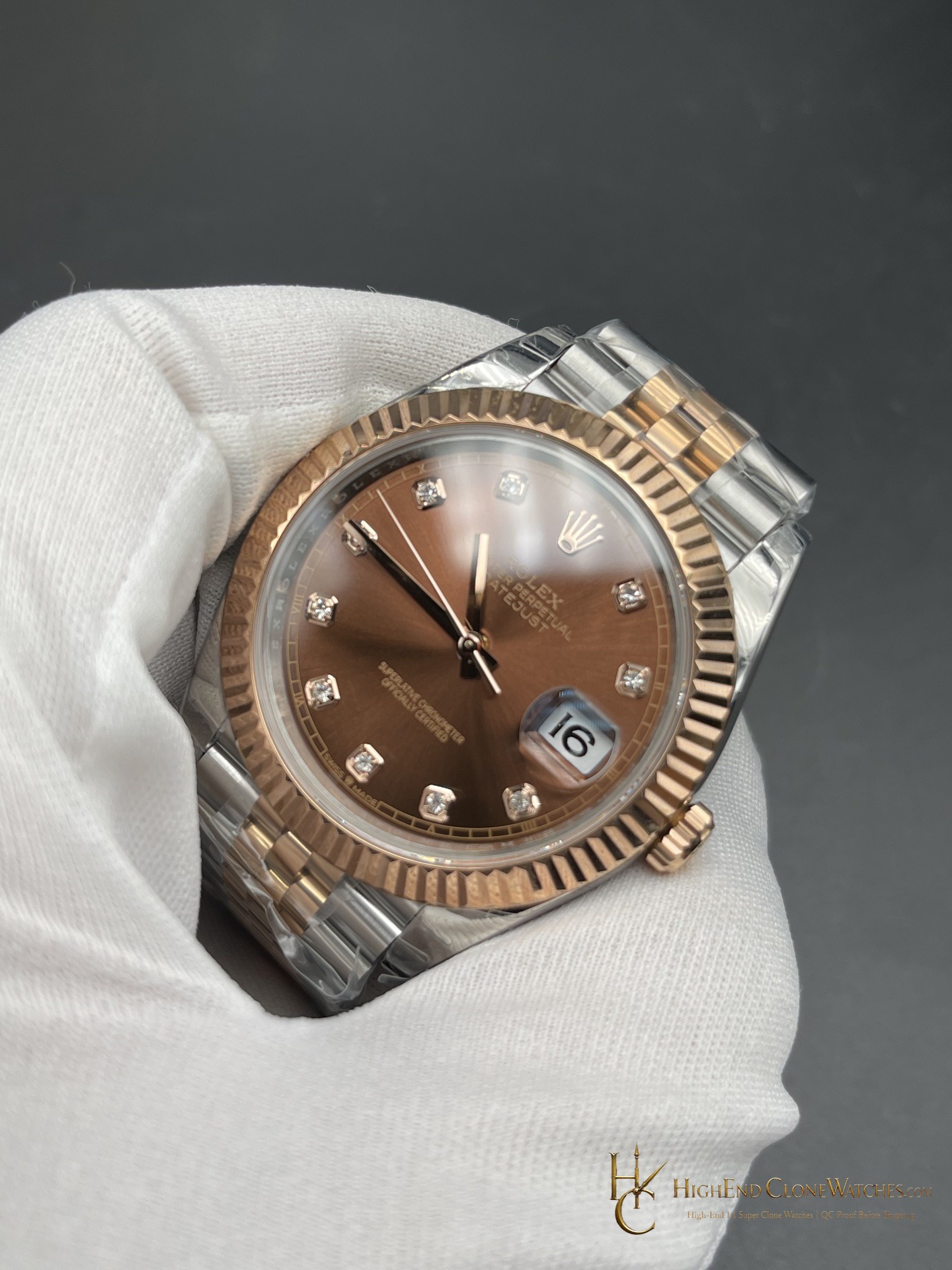 Rolex Datejust M126331-0004 dial and marker detail super clone watch