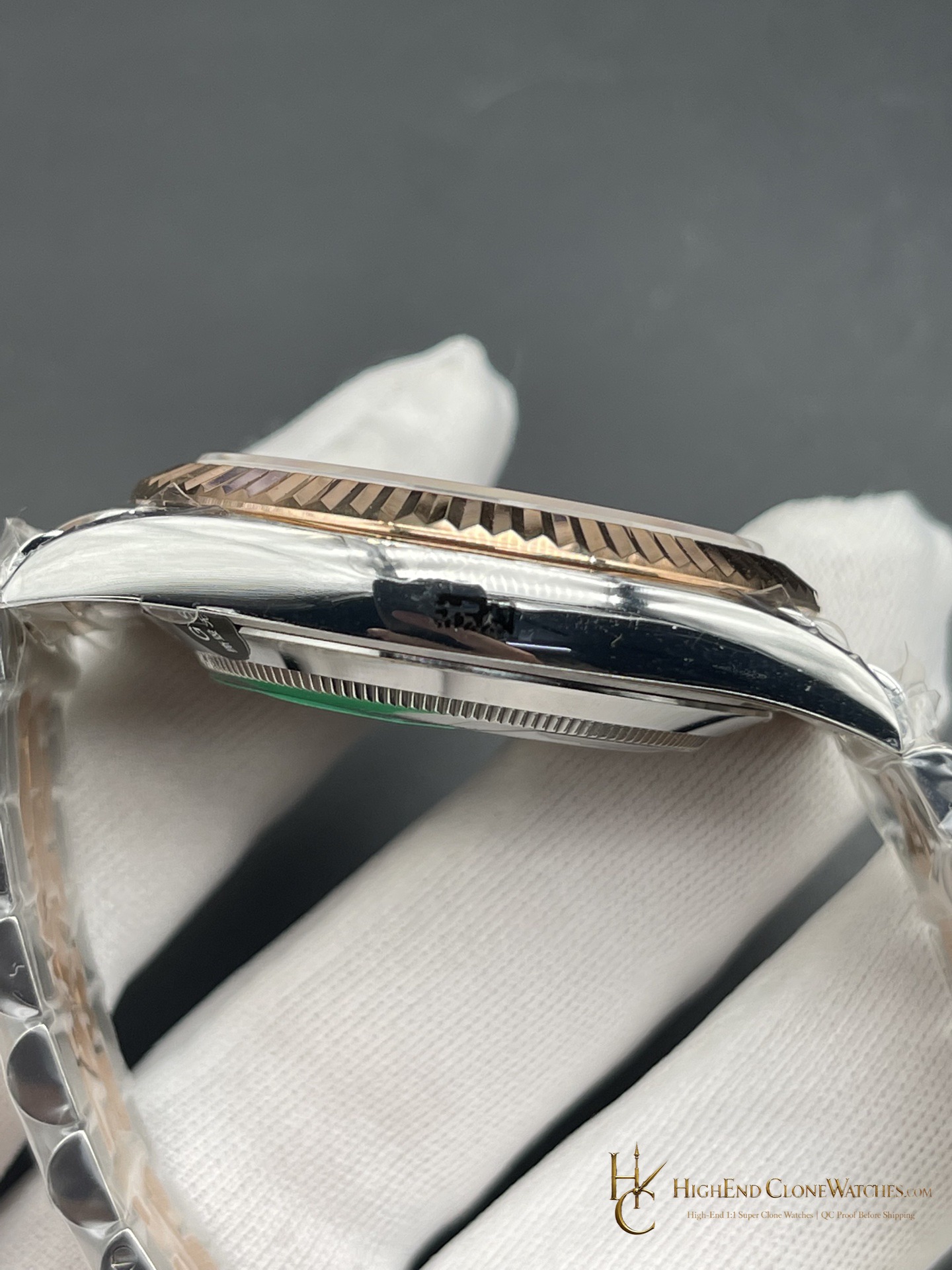 Rolex Datejust M126331-0004 crown and case detail super clone watch