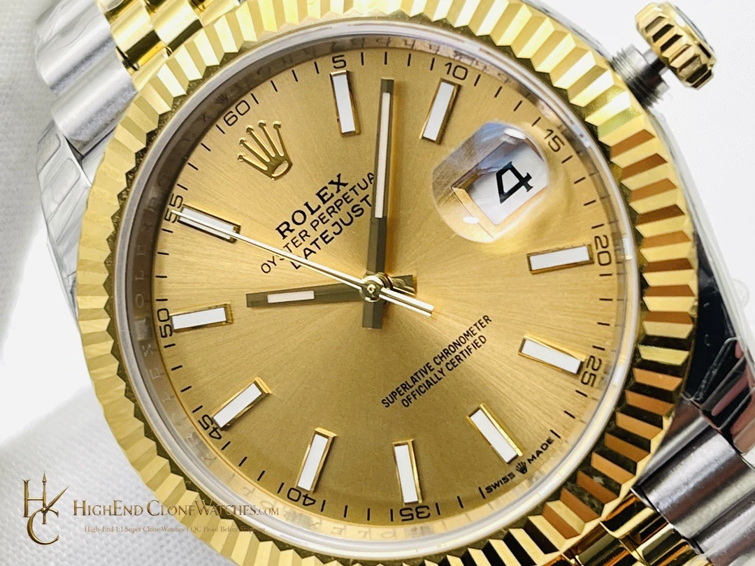 Rolex Datejust 126333-0010 bezel detail super clone watch