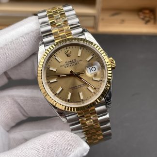 Rolex Datejust 36 m126233-0015 angled dial view super clone watch