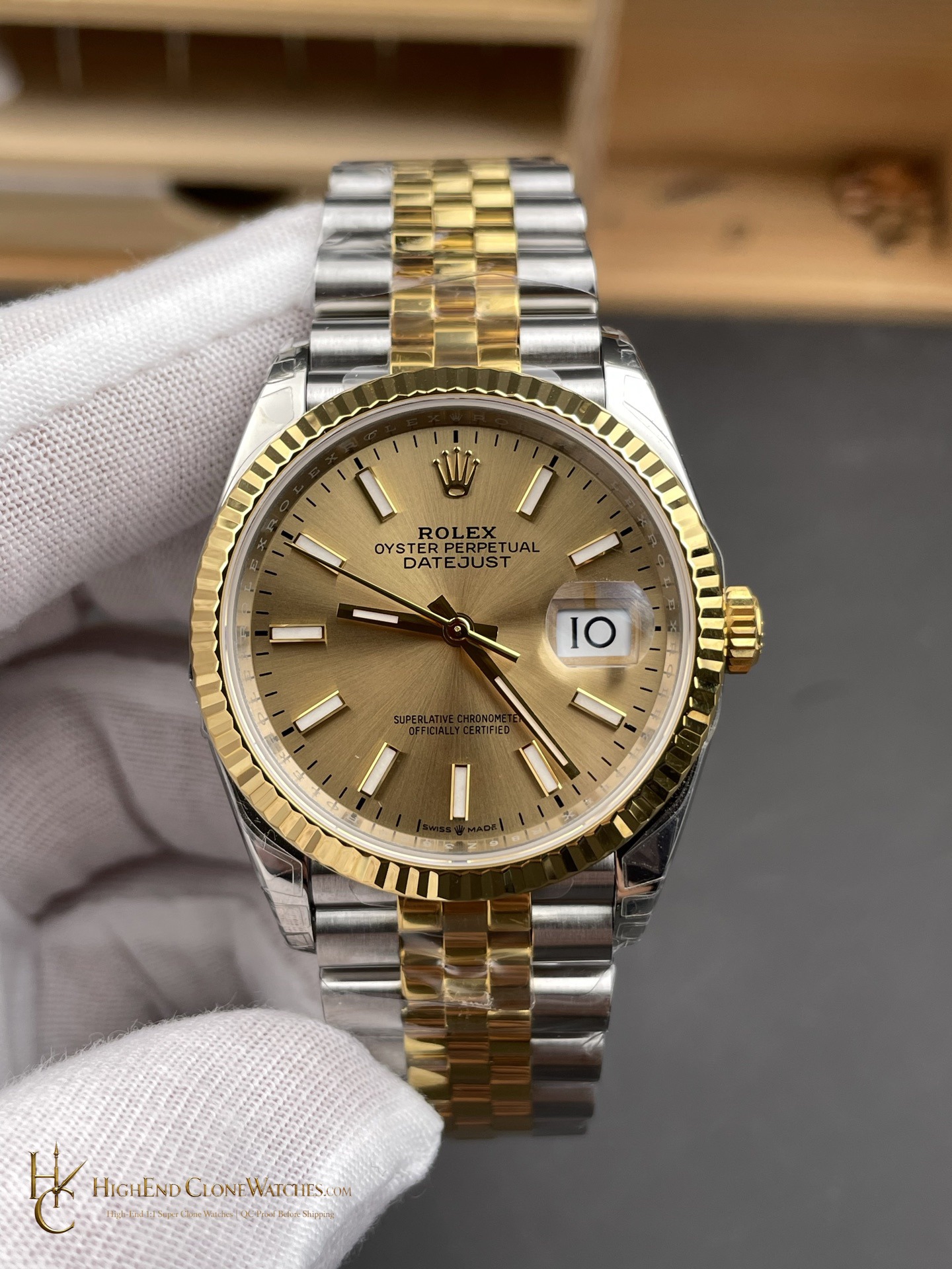 Rolex Datejust 36 m126233-0015 dial and marker detail super clone watch