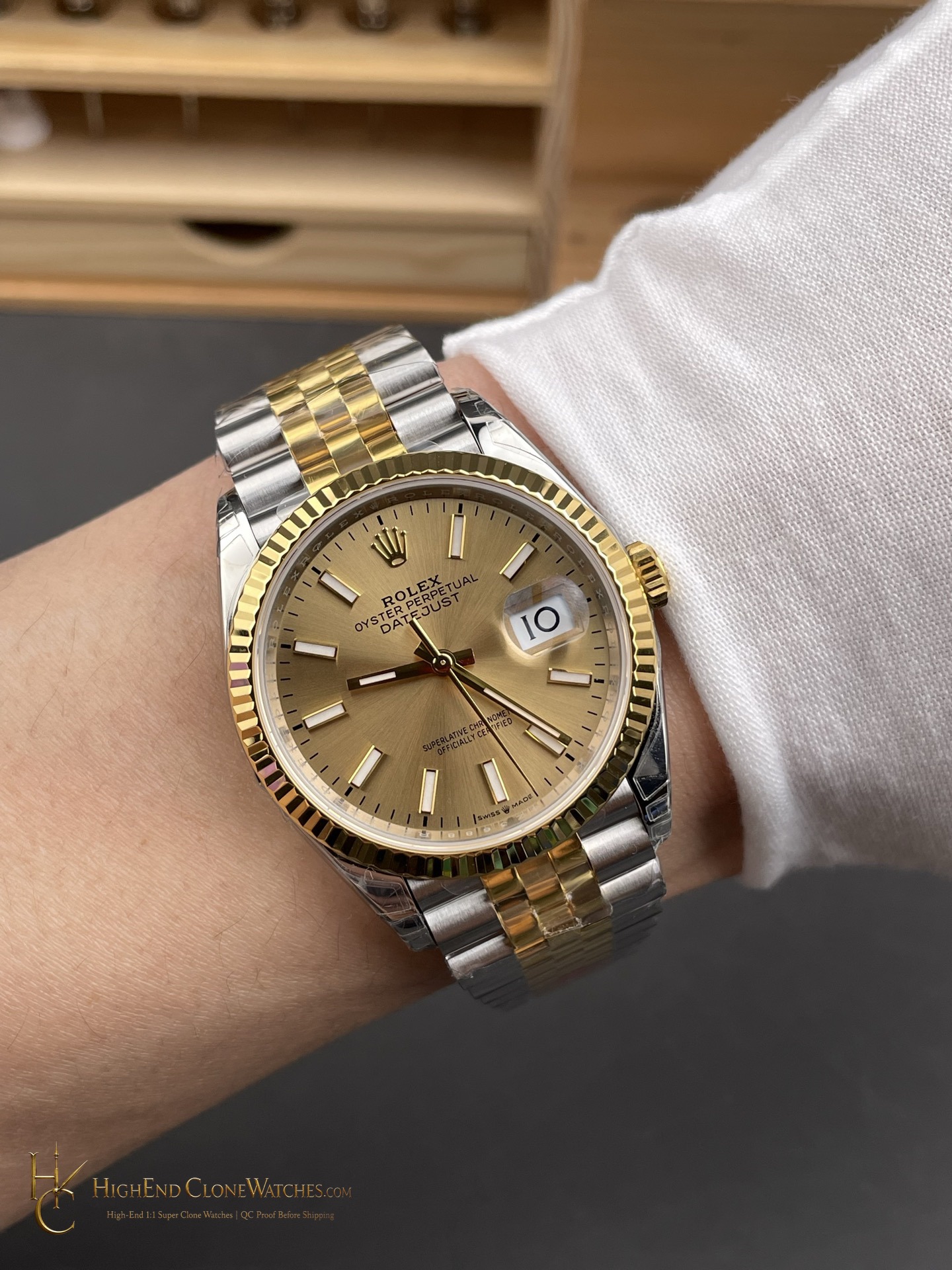 Rolex Datejust 36 m126233-0015 caseback view super clone watch