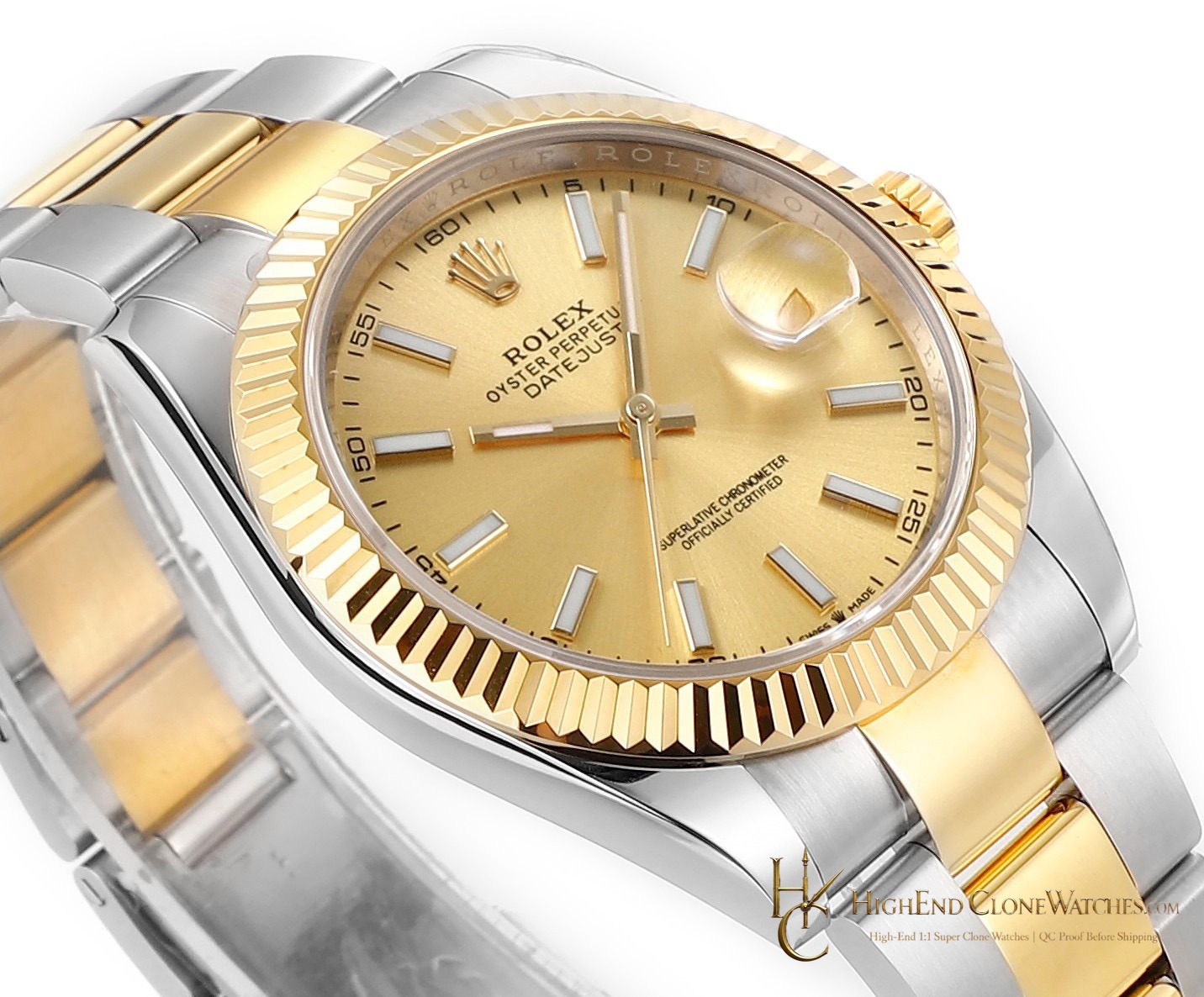 Rolex Datejust 126333-0009 side case profile super clone watch
