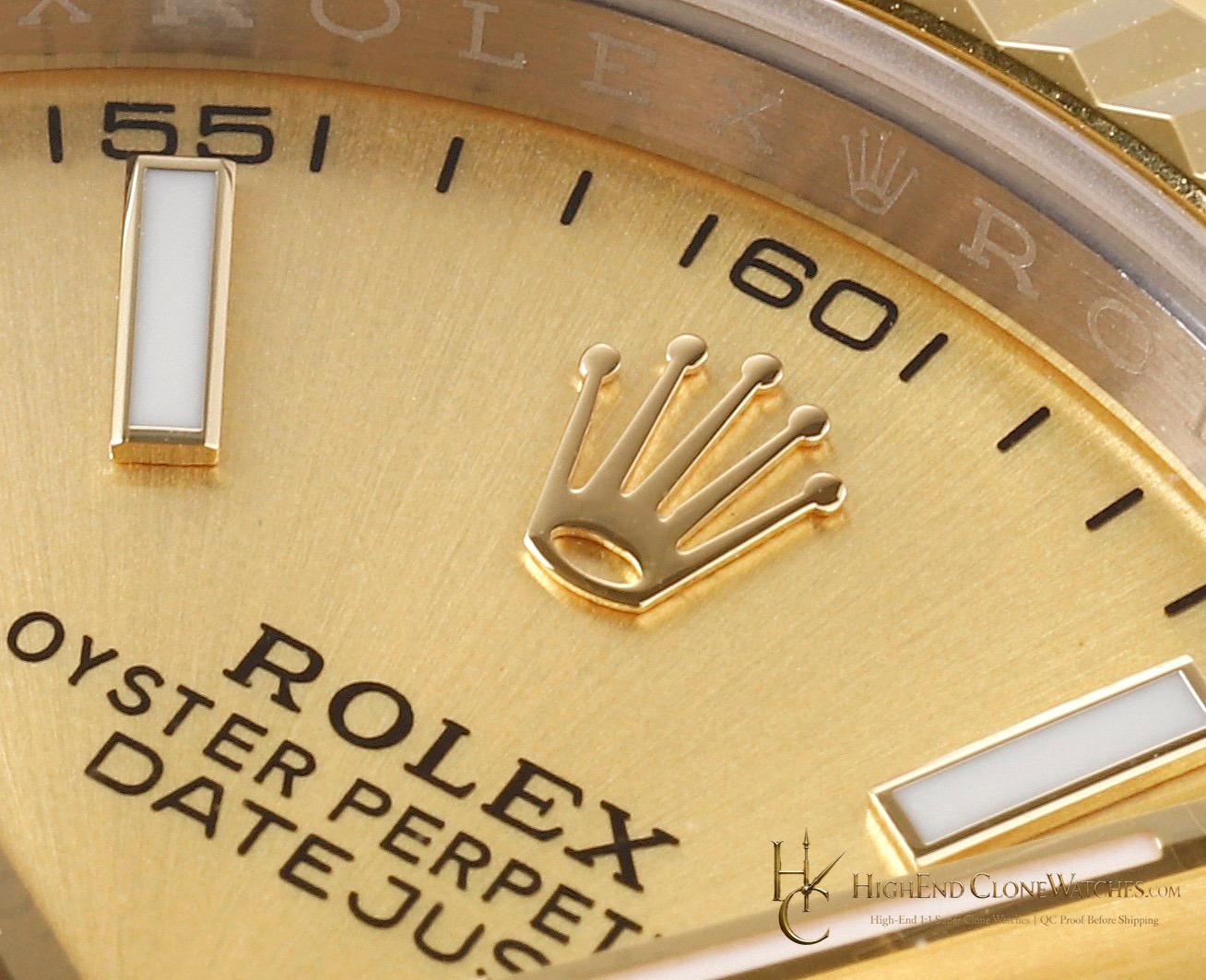 Rolex Datejust 126333-0009 crown and case detail super clone watch