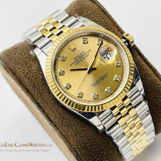 Rolex Datejust m126233-0017 angled dial view super clone watch