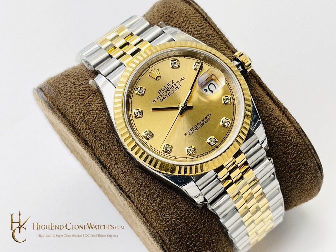 Rolex Datejust m126233-0017 angled dial view super clone watch