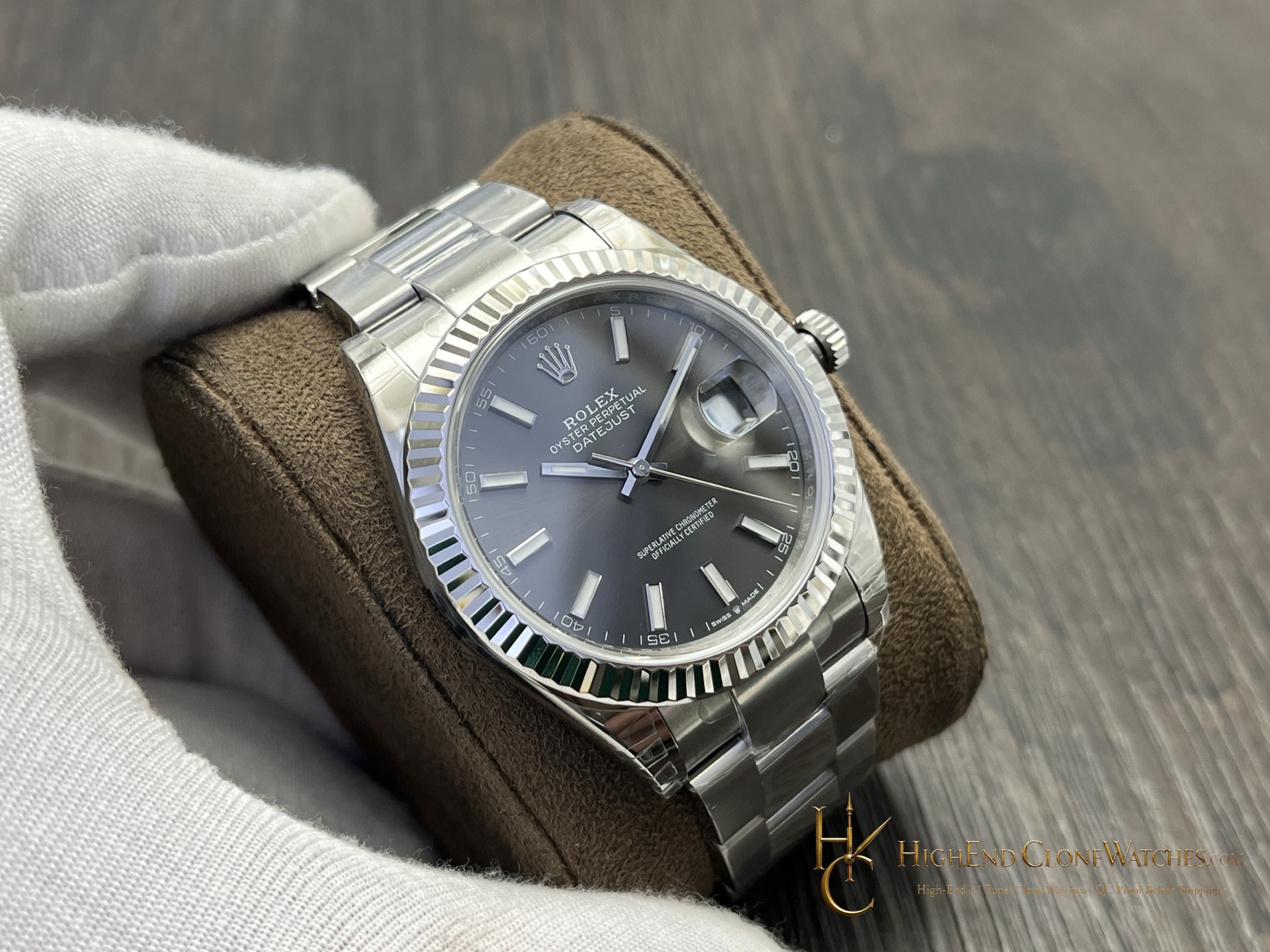 Rolex Datejust 126334-0013 bezel detail super clone watch