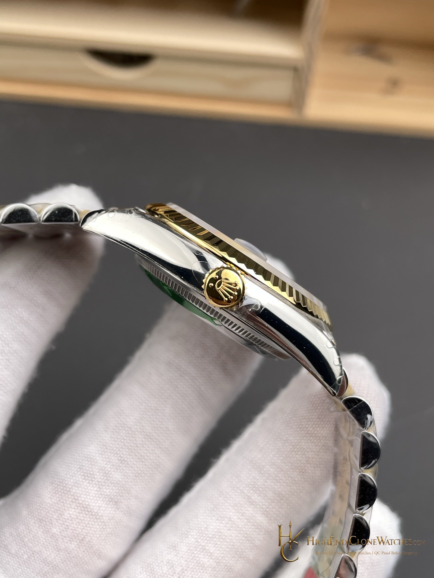 Rolex Datejust 36 M126233 0035 bezel detail super clone watch