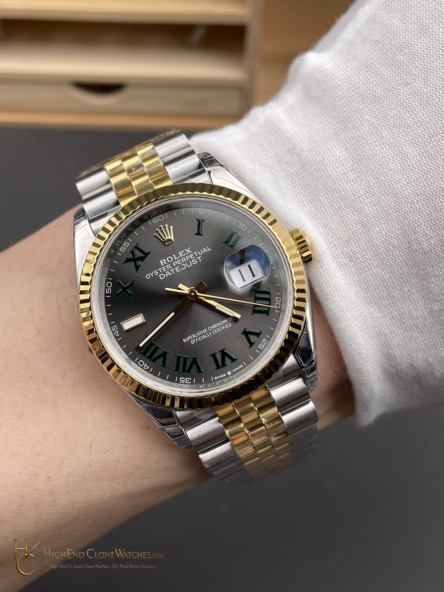 Rolex Datejust 36 M126233 0035 caseback view super clone watch