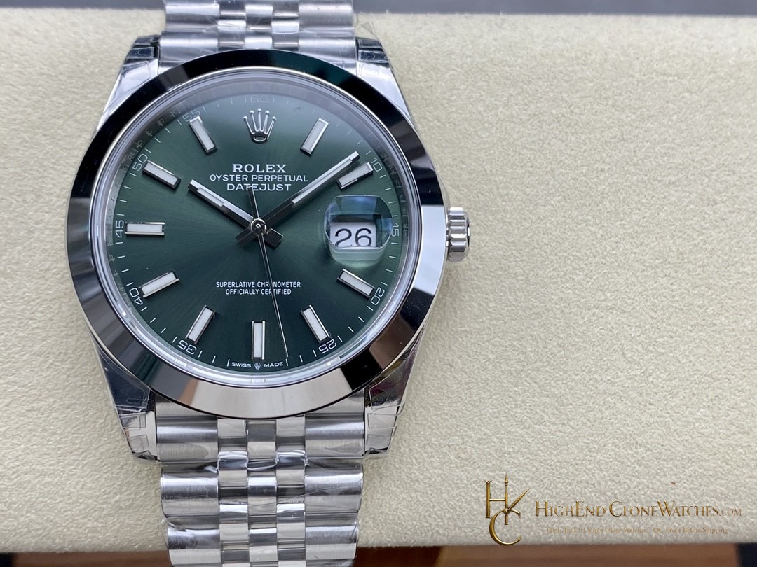 Rolex Datejust 126300-0020 front view super clone watch