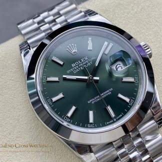 Rolex Datejust 126300-0020 angled dial view super clone watch