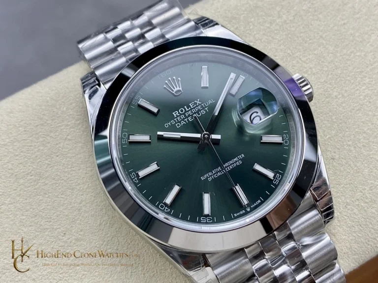 Rolex Datejust 126300-0020 angled dial view super clone watch
