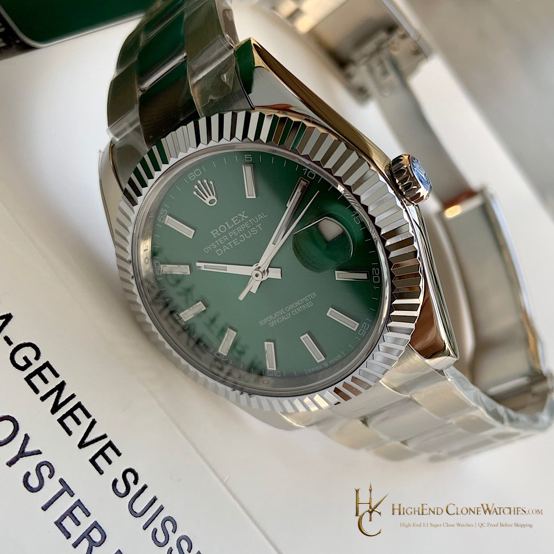 Rolex Datejust m126334-0027 bezel detail super clone watch