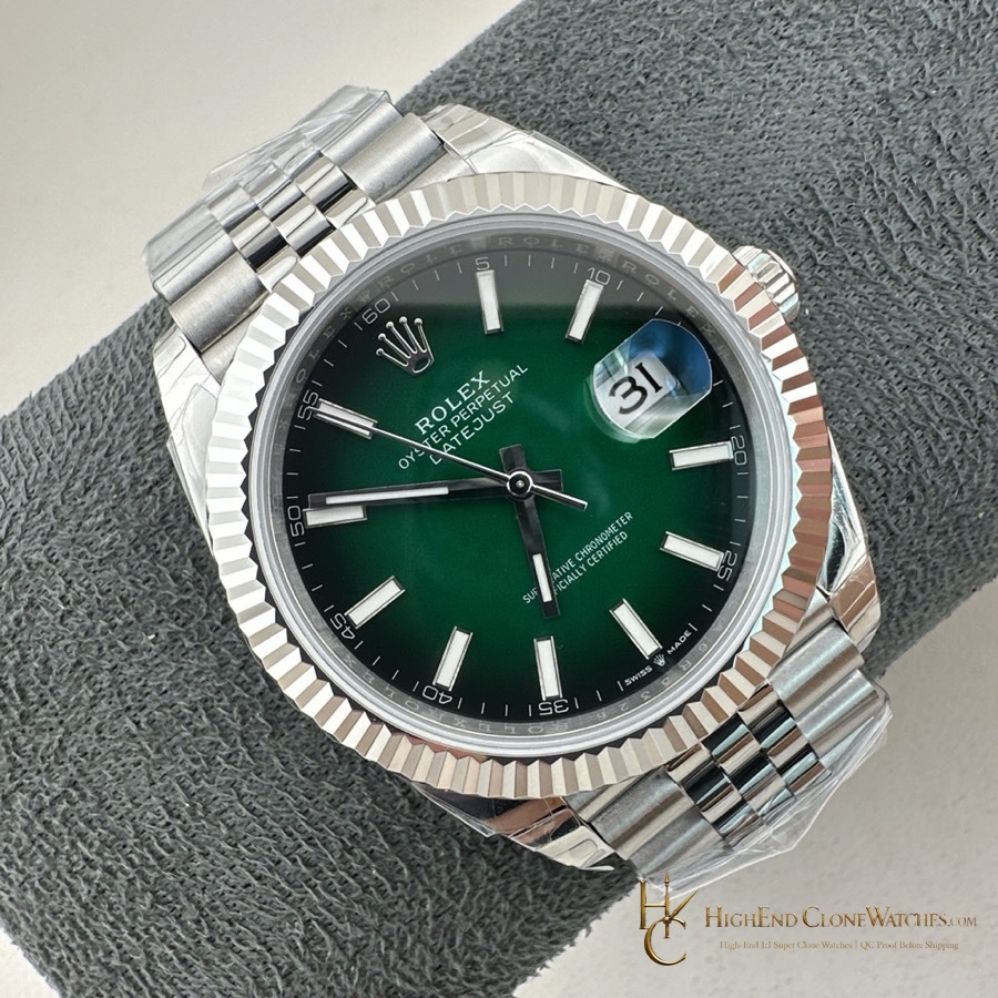 Rolex Datejust m126334-0034 angled dial view super clone watch