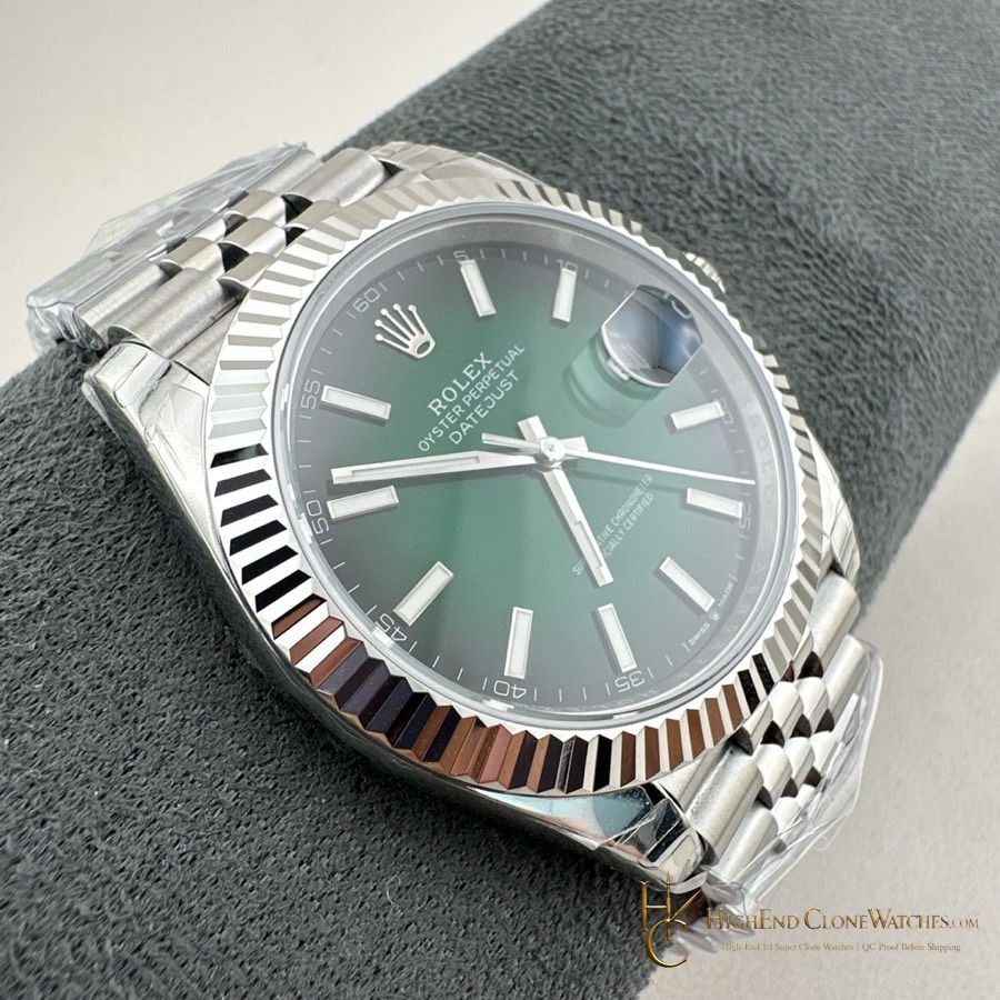 Rolex Datejust m126334-0034 crown and case detail super clone watch