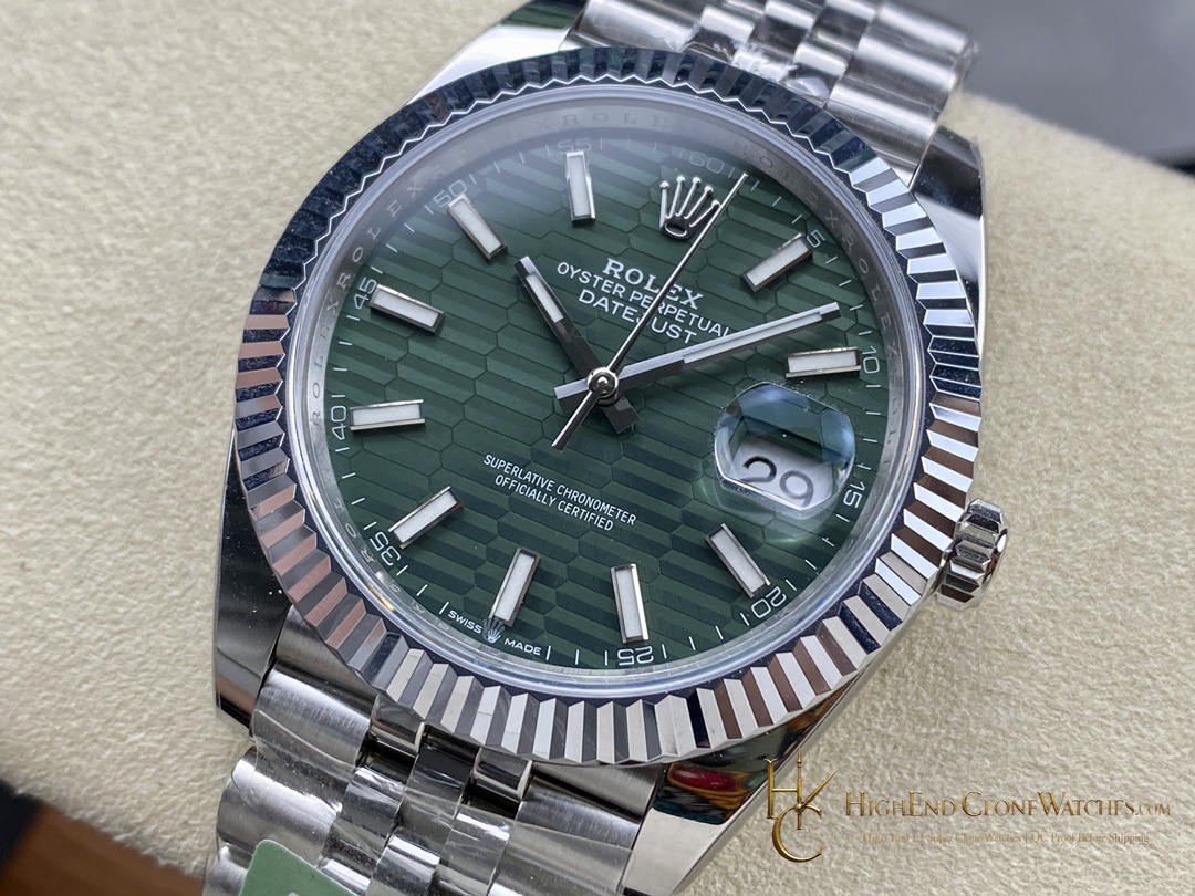 Rolex Datejust 126300-0021 dial and marker detail super clone watch