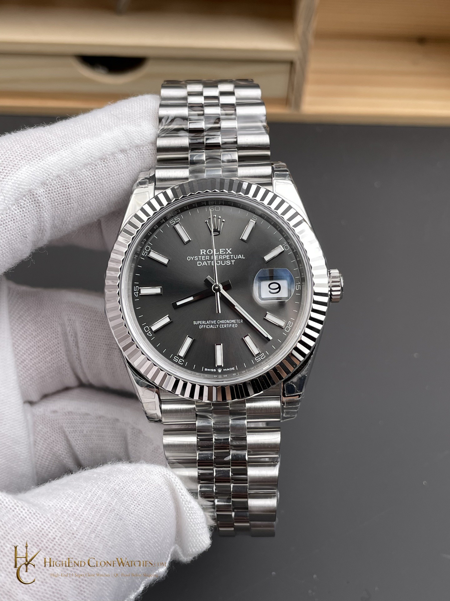 Rolex Datejust 126334 front view super clone watch