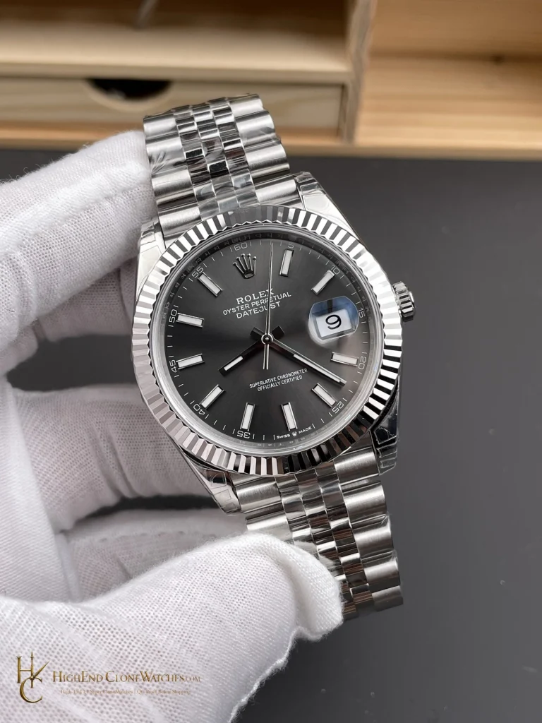 Rolex Datejust 126334 angled dial view super clone watch