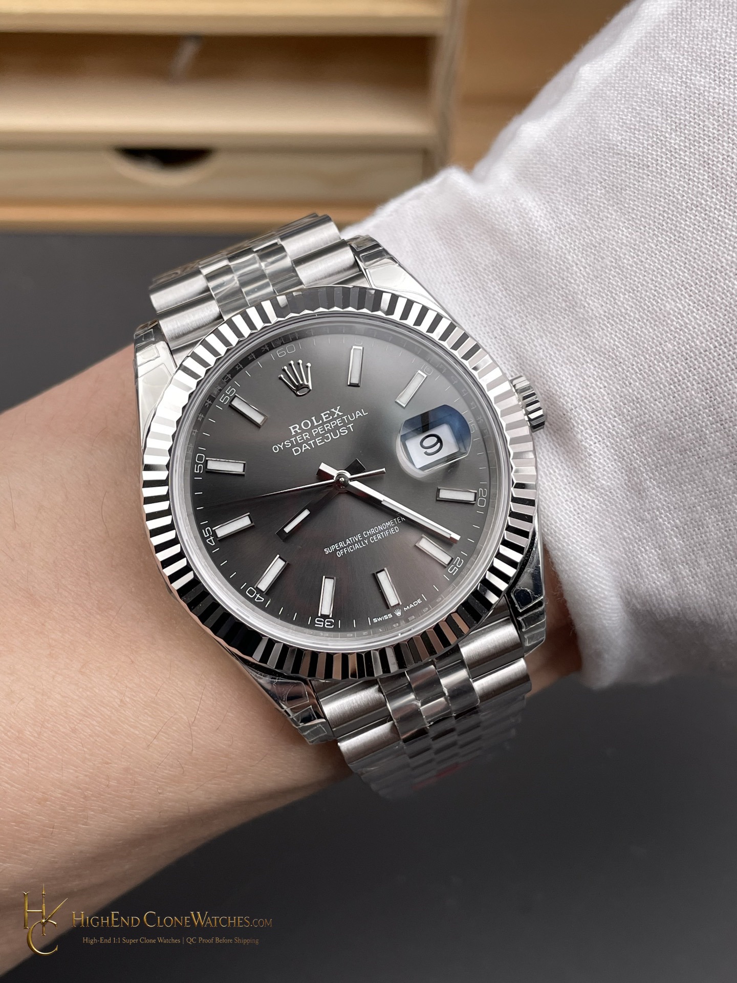 Rolex Datejust 126334 caseback view super clone watch