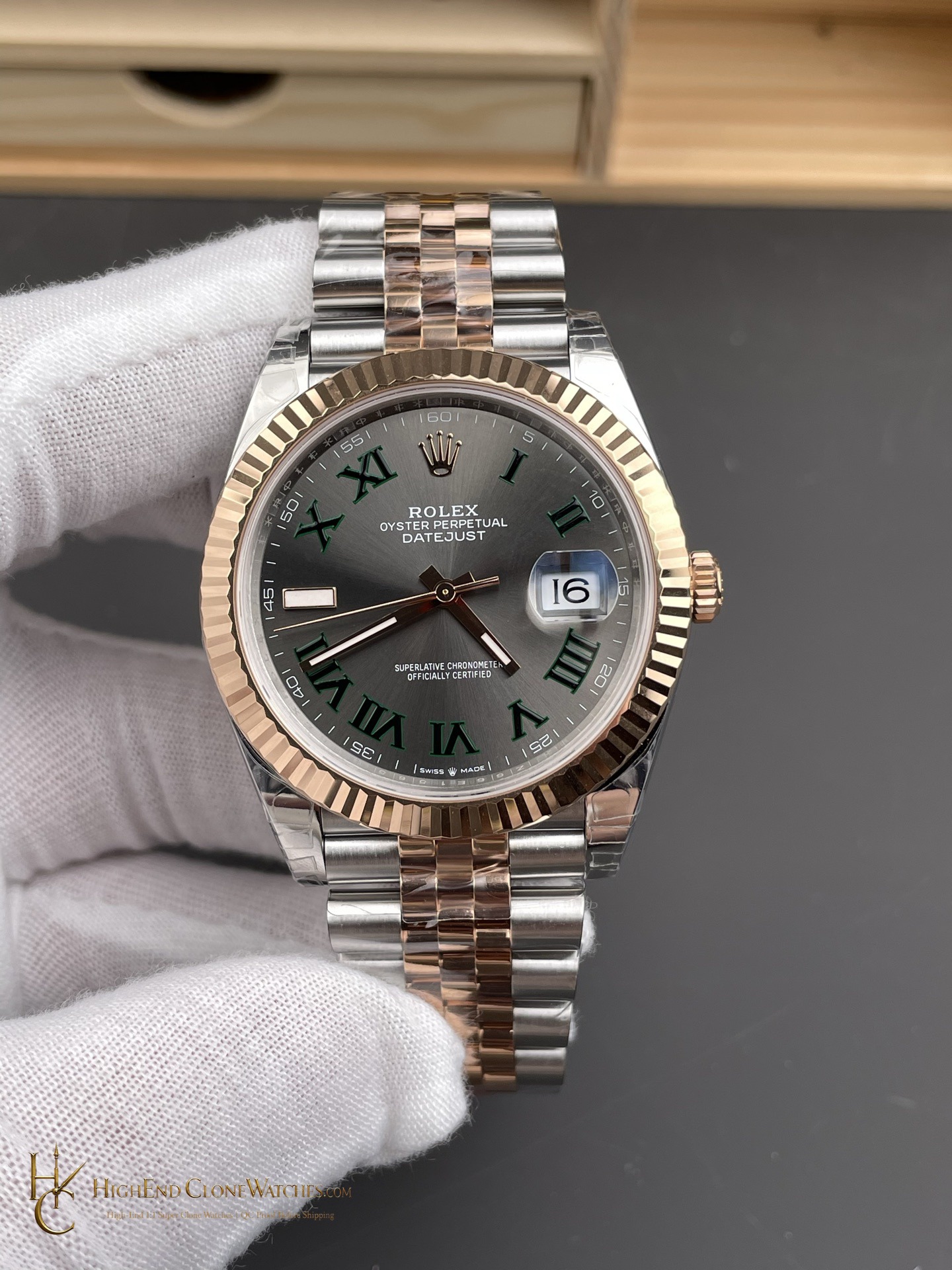 Rolex Datejust 126231-0029 front view super clone watch