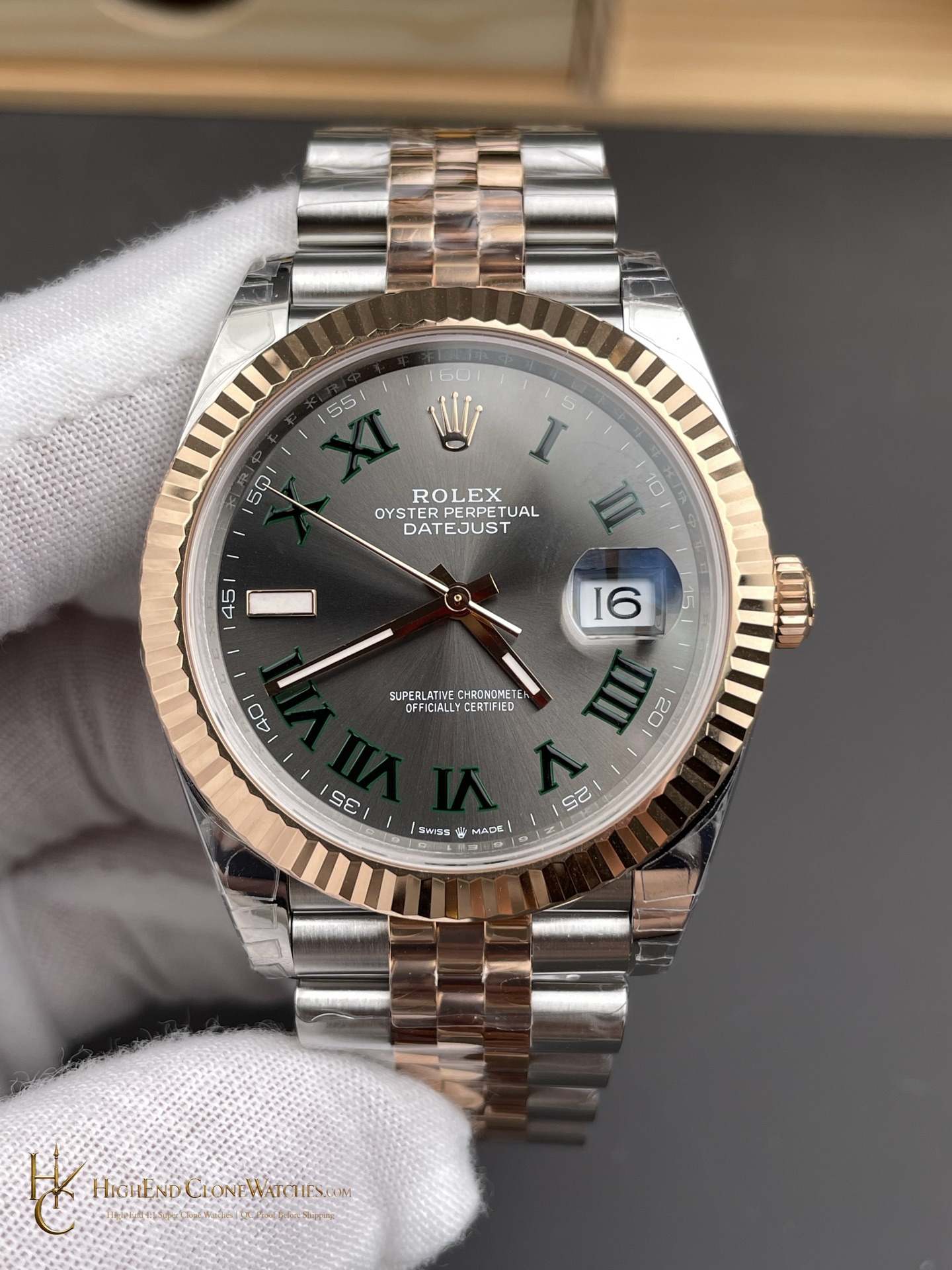 Rolex Datejust 126231-0029 dial and marker detail super clone watch