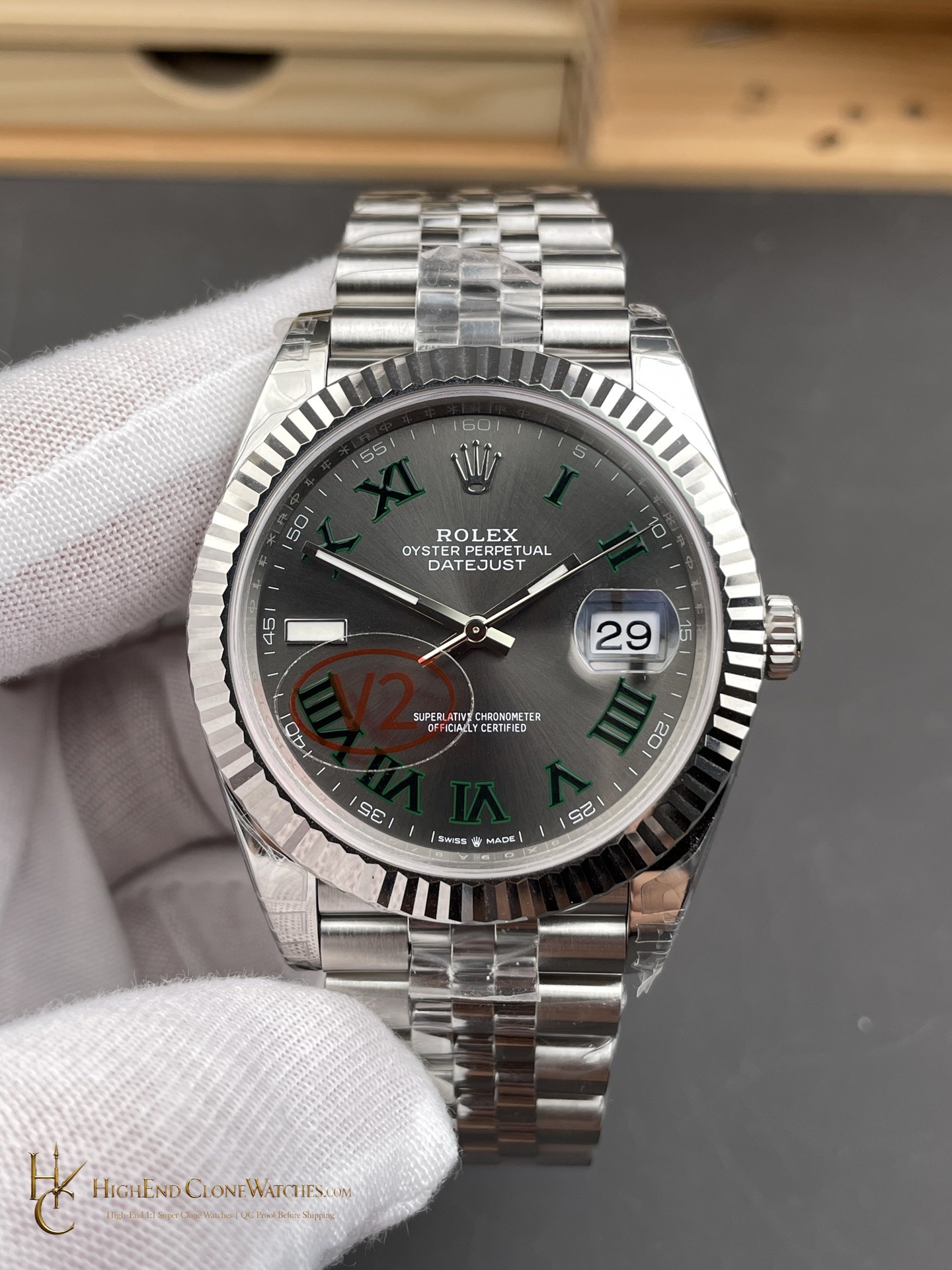 Rolex 126234 DateJust 36 dial and marker detail super clone watch